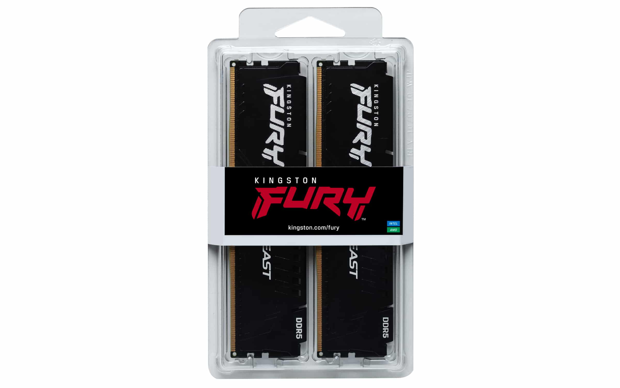 Memoria Dimm Kingston FURY Beast 16Gb Kit (2*8Gb) Ddr5 5600Mhz 1.25V CL36 unbuffered - on-die ECC