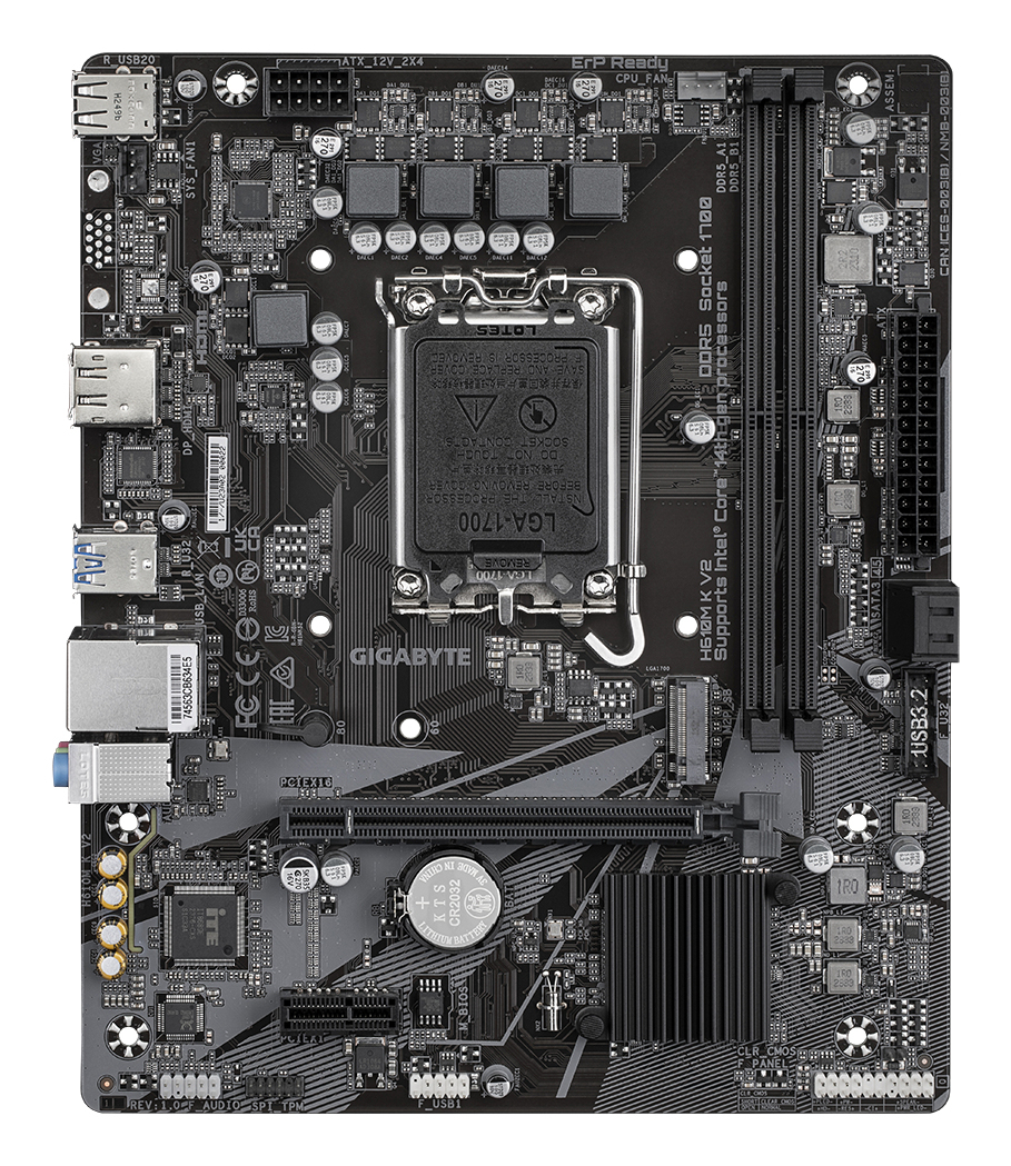 Motherboard Gigabyte H610M K V2 LGA 1700 micro ATX