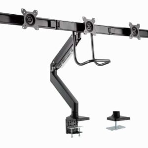 Suporte para 3 Monitores Gembird Ajustável e facilidade de Movimento suporte até 27" e 7 Kg