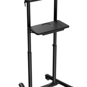 Suporte de Palestra e projetor Gembird TVS-DESK-01-BK com rodas