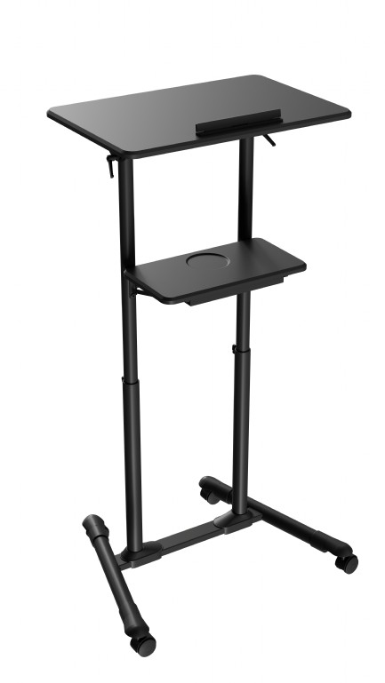 Suporte de Palestra e projetor Gembird TVS-DESK-01-BK com rodas