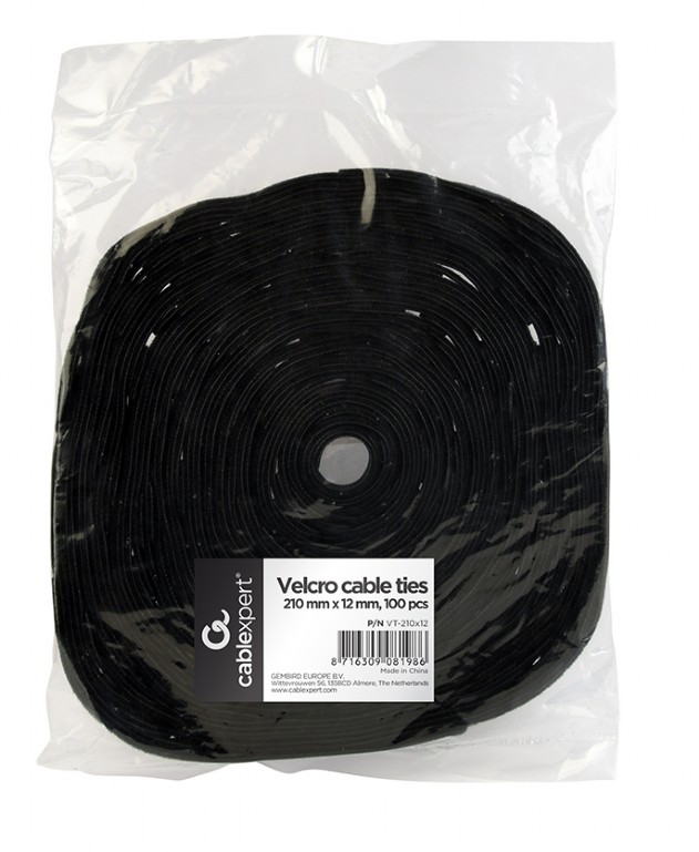 Abraçadeiras Velcro Gembird 210*12mm 100Uni pack