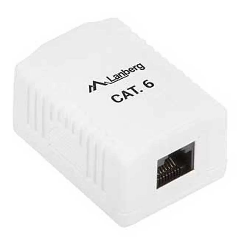 Caixa Lanberg Tomada Rede RJ45 1 Portas CAT6 UTP Parede