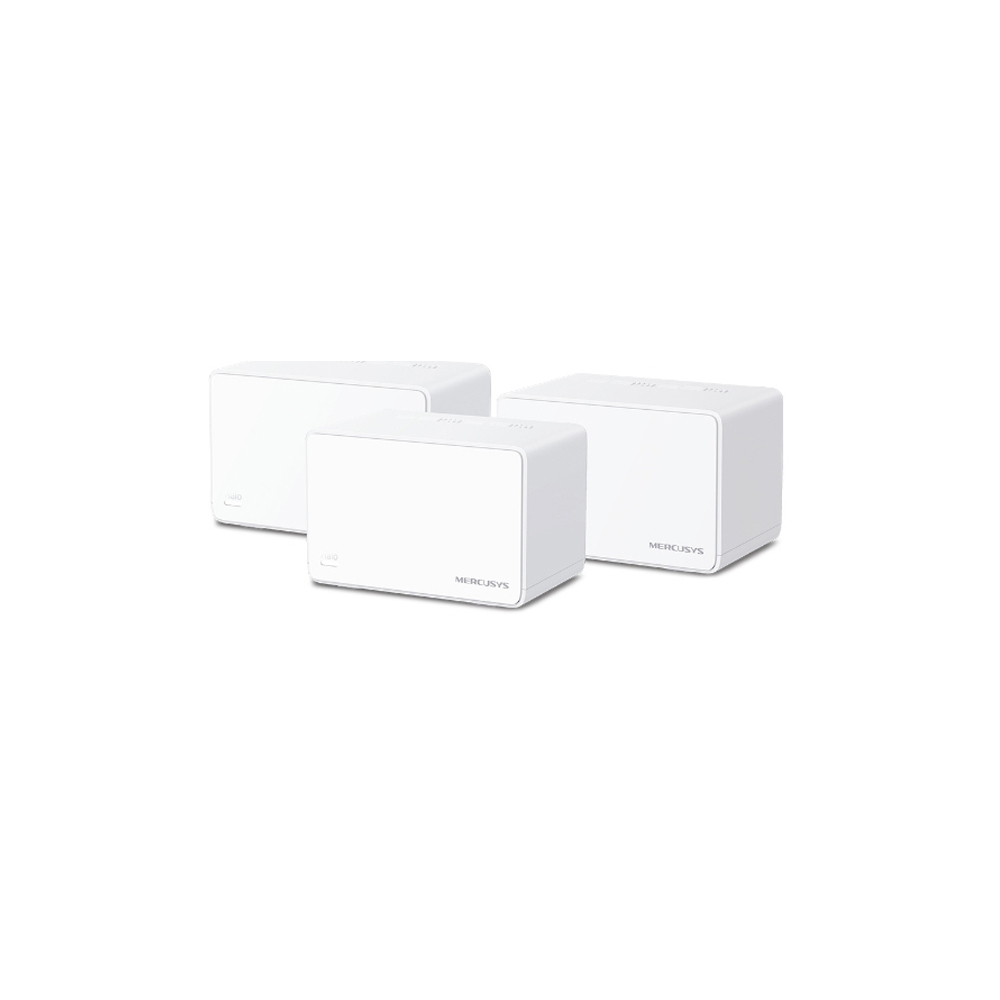 Router Mercusys Wireless AX3000 Halo H80X Whole Home Mesh Dual-Band Gigabit WiFi 6 Pack de 3