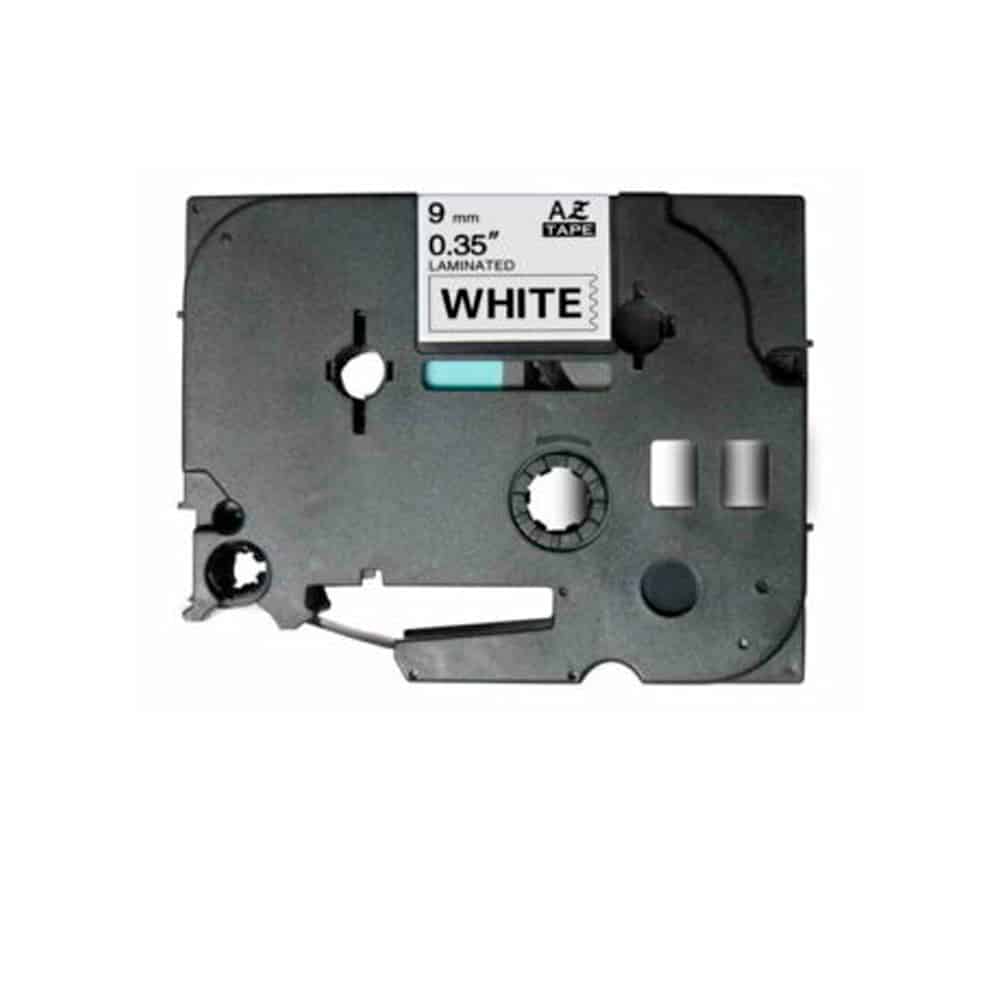 Fita Original Brother TZeSE4 Laminada de Segurança Texto Preto em Fundo Branco 18mm x 8 metros