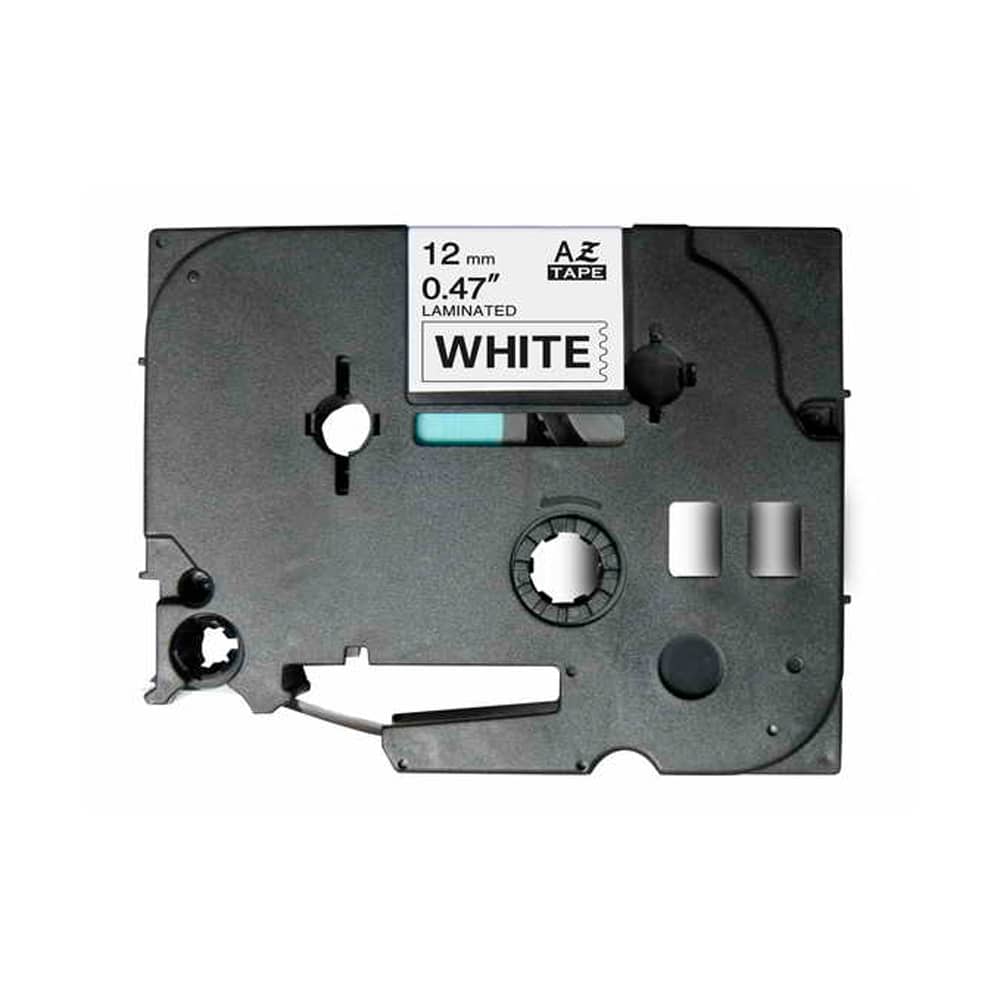 Fita Compatível Brother TZe231 Laminada Texto Preto em Fundo Branco 12mm x 8 metros