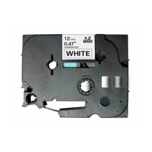 Fita Compatível Brother TZe211 Laminada Texto Preto em Fundo Branco 6mm x 8 metros