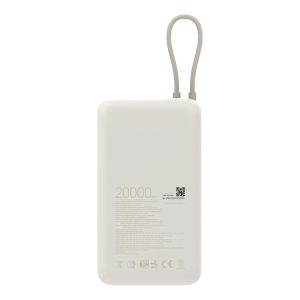 Powerbank 20000mAh Xiaomi Tan GL | 33W | C/ Cabo USB-C | Branco - Image 3